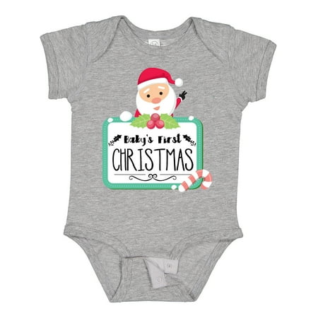 

Inktastic Baby s First Christmas Gift Baby Boy or Baby Girl Bodysuit
