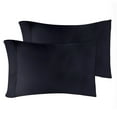 thumbnail image 2 of 300 Thread Count 100% Egyptian Cotton Solid Pillowcases, 2-Piece Pillowcase Set by Blue Nile Mills- King, Navy Blue, 2 of 5