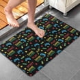 thumbnail image 4 of Colorful Games Symbol Black Pattern Bathroom Rugs Mat,Non Slip Microfiber Bathroom Rug,Rubber Backing,Soft Bathroom Mats for Bathroom Floor,Tub and Shower,20x32in(50x80cm), 4 of 5