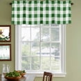 thumbnail image 4 of Green Plaid Valances for Windows, Decorative Rod Pocket Window Valance Curtains, Spring Summer Farmhouse Buffalo Checkered Short Curtain Drapes for Kitchen/Living Room, 2 Panels, 60" W x 18" L, 4 of 8