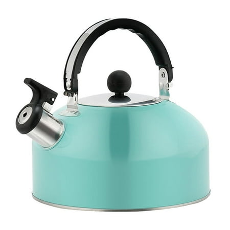 

Whistling Kettle Teapot|2.5L Durable Stainless Steel Whistling Camping Bottle|Lightweight Pot for Trips Hiking Cooking Ergonomic Handle Teapot for Home Office Restaurant