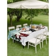 thumbnail image 3 of Outdoor Tablecloth with Umbrella Hole and Zipper, Teal Blue Christmas Rectangle Table Cloth 54x80 Inch Waterproof Tablecloth, Snowman Xmas Tree Winter Snowflake Picnic Table Cover for Patio Camping, 3 of 7