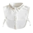 thumbnail image 1 of ERK 1Pcs And Pearl Collar Detachable Adjustable Half Shirt Blouse False Dickey For, 1 of 5