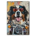 thumbnail image 3 of Bernese Mountain Dog Poster Riding A Motorcycle - Bernese Mountain Dog Canvas Wall Art For Bedroom Decor - Wall Art Bedroom Aesthetic - Best Friend Birthday Gifts, 3 of 6