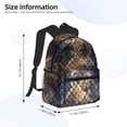 thumbnail image 4 of Lsque Watercolor Snake Skin Classic Casual Backpack - Large Capacity Water-Resistant Backpack for School, Work, Travel, and Outdoor Activities, 4 of 8