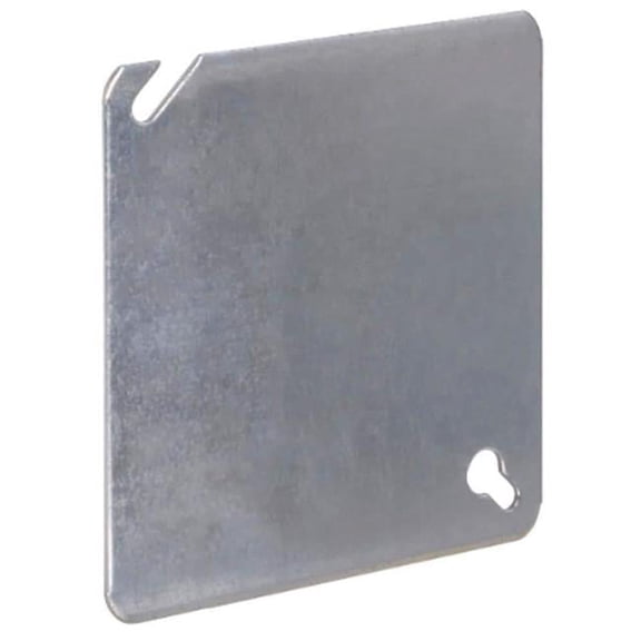 4 in. Steel Metallic Flat Blank Square Cover