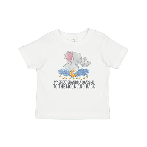 Inktastic My Great Grandma Loves Me to the Moon and Back Elephants Boys or Girls Baby T-Shirt