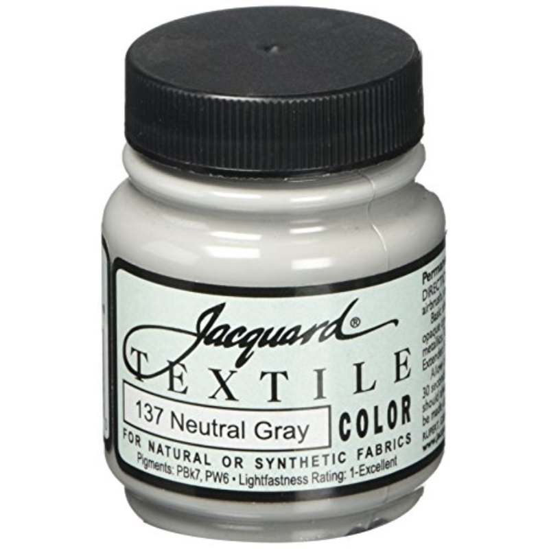 Jacquard Textile Color Fabric Paint 2.25 OuncesNeutral Gray