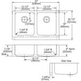 thumbnail image 3 of Elkay ELUHF3320 Lustertone 33 in. x 20-1/2 in. Equal Double Bowl Farmhouse Sink (Stainless Steel), 3 of 3