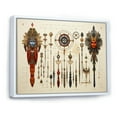 thumbnail image 2 of Designart "Symbols Sacred African Wall art I" African Floater Framed Wall Art Living Room, 2 of 7