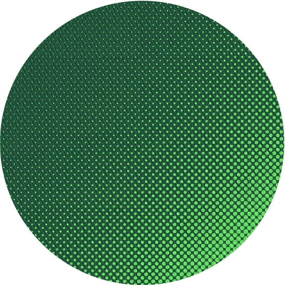 Ahgly Company Machine Washable Indoor Round Transitional Deep Teal Green Area Rugs, 7' Round