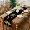 thumbnail image 3 of Ramadan Decorations for Home, Ramadan Table Runner Eid Mubarak Mosque Muslim Islamic Golden Moon Religious Table Runner Holiday Decor Dining Table Decoration (13'''' x 108''''), 3 of 5
