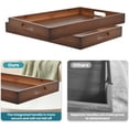 thumbnail image 6 of RYLZX Walnut wood Serving Tray with Handles (17 Inches) Decorative Serving Trays Platter for Breakfast in Bed, Lunch, Dinner, Appetizers, Patio, Ottoman, Coffee Table, BBQ, Party  Great for Lap Couch, 6 of 8