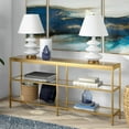 thumbnail image 2 of Evelyn&Zoe Alexis 64" Wide Rectangular Console Table, Brass, 2 of 7