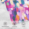 thumbnail image 5 of Yayeee 2 Pack Hand Towels for Bathroom 100% Cotton 16" x 28" Soft Absorbent Kitchen Towel, Purple Colorful Circles, 5 of 7