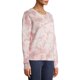 Mud Pie Women's Tie Dye Sweatshirt - French Terry, 100% Cotton, Raw Edge Sleeves, Casual Pullover