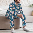 thumbnail image 5 of Wukai Cute Salamander Men's Long-Sleeve Pajama Set - Comfortable Sleepwear with Button-Down Shirt and Pants-XX-Large, 5 of 6