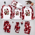 thumbnail image 4 of Conjunto de pijamas navideños familiares a juego de 2 piezas para dormir, papá, mamá, niños, lindos ciervos, estampado de árbol de Navidad, conjuntos de ropa para el hogar, pijamas, 4 of 5