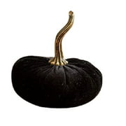 Fall Decor Black Velvet Pumpkin, Halloween Pumpkins, Plush Pumpkins
