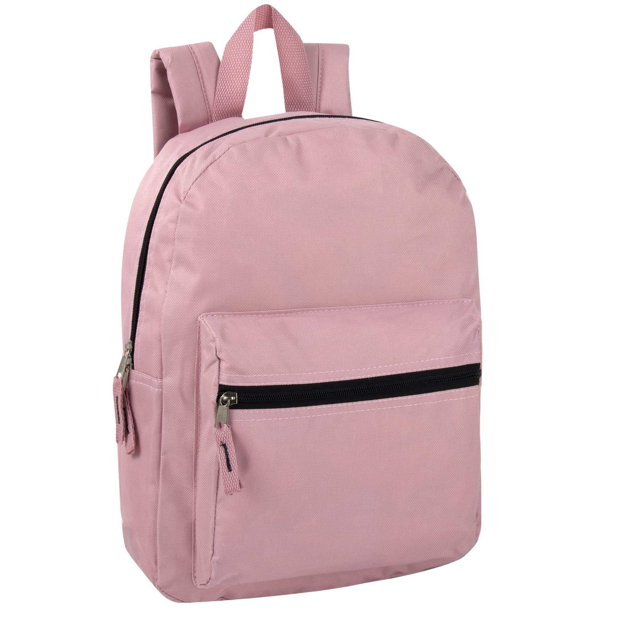 24 Pack of Bulk Wholesale Solid Color Backpacks for Work, Travel, Commuting, Gym and Recreation in 4 Color Assortment
