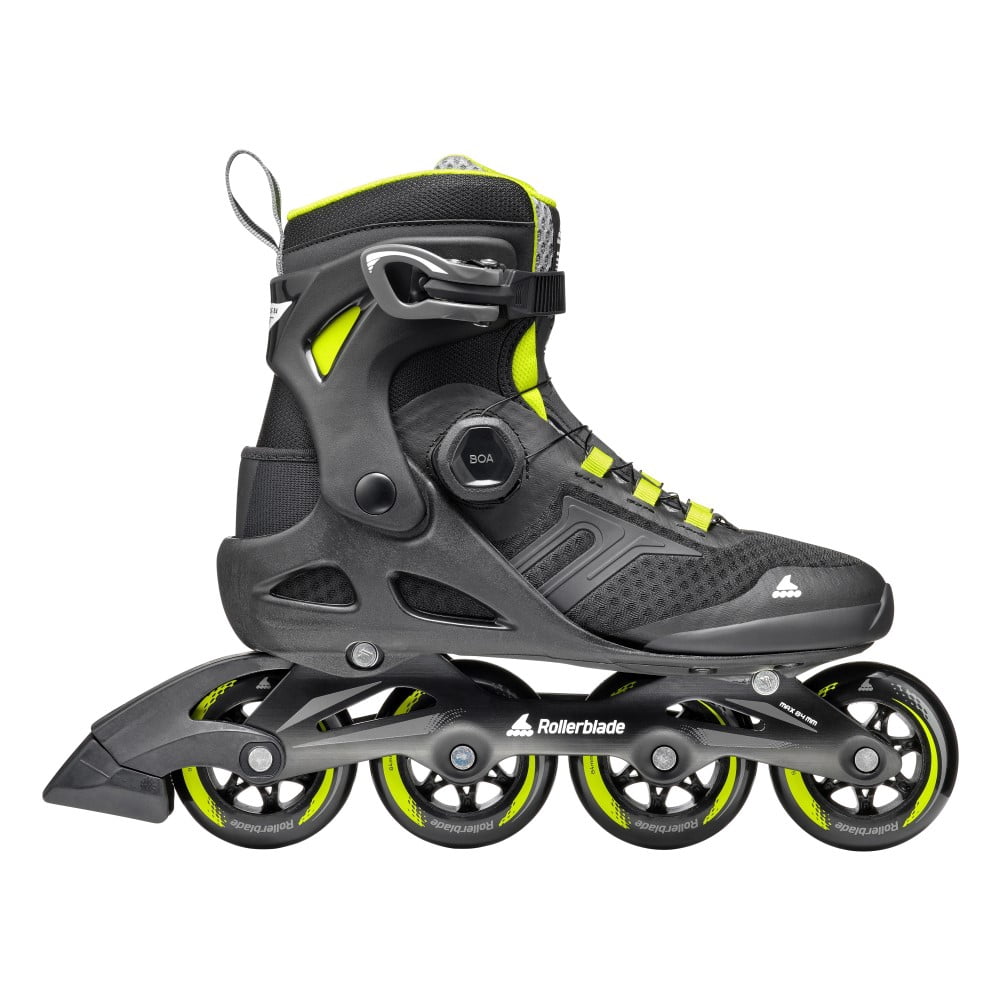 ROLLERBLADE Macroblade 84 Boa, Color: Black/Lime, Size: 9/9.5 (073706001A1-9/9.5)