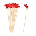 thumbnail image 3 of Christmas Cocktail Picks Bamboo Toothpicks Disposable Fancy Wooden Appetizer Picks Christmas Food Picks for Cake, Cane ,Party Deer 50pieces, 3 of 10