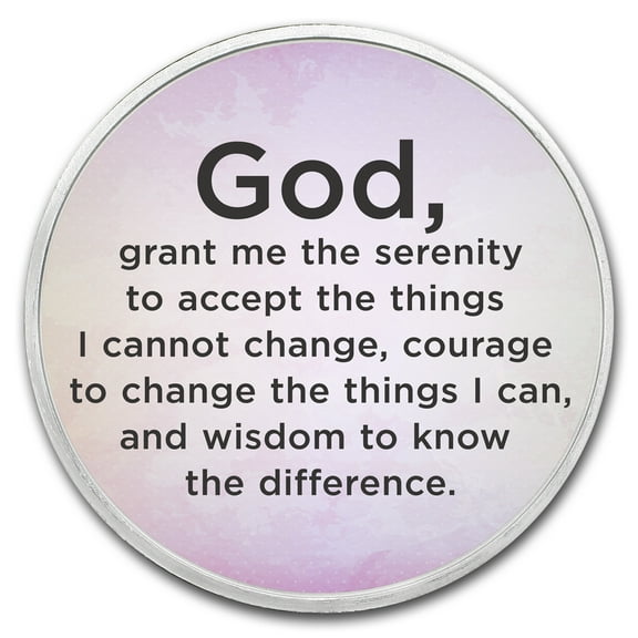 1 oz Silver Colorized Round - APMEX (Serenity Prayer, Lavender)