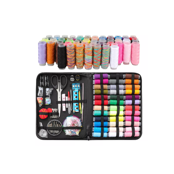 Kit De Costura, 226 Suministros Y Accesorios Hilo Estuche Negro