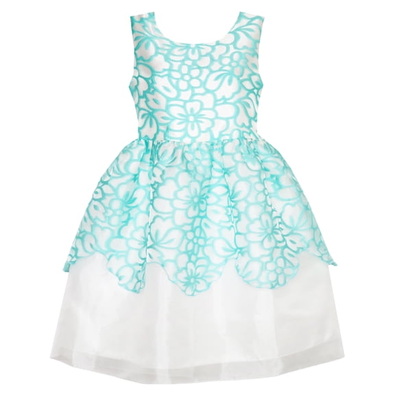 Flower Girl Dress Damask Jacquard Organza Tulle Wedding Pageant Princess 4