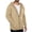 Beige, variant on qafoshin Full-Zip Hoodies for Men Casual Trendy Solid Color Long Sleeve Loose Fit Fall Sweatshirt Jackets with Pockets
