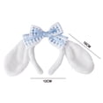 thumbnail image 6 of Eoperou Cute Bow Headband with Fuzzy Ears Cosplay Prom Halloween Soft Elastic Hairband for Kids Adults Girls, 6 of 8