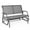 Gray, variant on Aimee Lii Double Chair Outdoor, Patio Glider Bench, Porch, Backyard, Sturdy, Gray