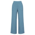 thumbnail image 7 of Pants for Women,Womens Casual Cotton Linen Pants Lightweight Summer Loose Fit High Waist Straight Leg Plus Size Solid Lounge Trousers, 7 of 7