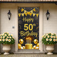 thumbnail image 5 of Glamorous Gold Glittery 50th Birthday Banner Background Backdrop Party Supplies Photography Props Happy Birthday Decors Birthday Party Celebration Decorations, 5 of 7