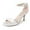 White Satin, variant on J. Adams Dove Leopard Comfortable and Stylish Stiletto Heels for Women – Open Toe Sandals Ankle Strap Dress Shoes Heel