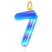 Video Game Birthday Candles, Number Candles for Birthday Party Cake Decoration Supplies (Number 7)