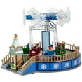 thumbnail image 4 of Northlight LED Lighted Animated and Musical Carnival Ride Christmas Village Display - 12", 4 of 7