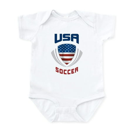 

CafePress - Soccer Crest USA Blue Infant Bodysuit - Baby Light Bodysuit Size Newborn - 24 Months