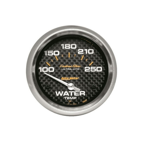 AutoMeter 4837 Carbon Fiber Electric Water Temperature Gauge