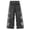 Grey, variant on Womens Fashion High Waisted Jeans Star Patch Straight Leg Loose Drapey Floor Length Denim Casual Long Trousers Baggy Jeans for Women Trendy