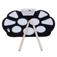 thumbnail image 1 of Portable Electronic Roll up Drum Pad Kit Silicon Foldable with Stick, 1 of 8