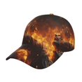 thumbnail image 1 of Fotbe Cool Fire Man Gorro Clásico de Béisbol, Gorra Ajustable con Broche Snapback, Gorro de Exterior de Algodón Suave, 1 of 6