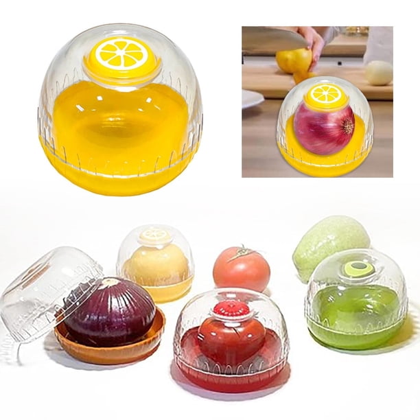 Caja de almacenamiento de frutas Refrigerador Contenedor de almacenamiento de frutas Almacenamiento y almacenamiento de cebollas Contenedor hermético para almacenar alimentos Frutero portátil con tapa