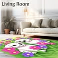 thumbnail image 2 of ODIKA 6'x9' Machine Washable Non-Slip Area Rug, Adorable Maltese Puppies Among Blooming Flowers Latch Hook Kit High Traffic Rug, Green, 745146, 2 of 7