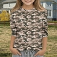 thumbnail image 2 of Girls Tie Dye Shirts Kids Long Sleeve Crewneck Sweatshirts Colorful Pullover Tops 2-12 Years Children Camo Tee, 2 of 6