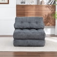 thumbnail image 4 of Leumius Folding Sofa Bed,68.5 inch Convertible Sleeper Sofa Chair with Pillow,Foldable Mattress Futon with Back Support,Soft Sleeper Chair Bed Floor Sofa for Living Room Bedroom,Dark Gray, 4 of 9