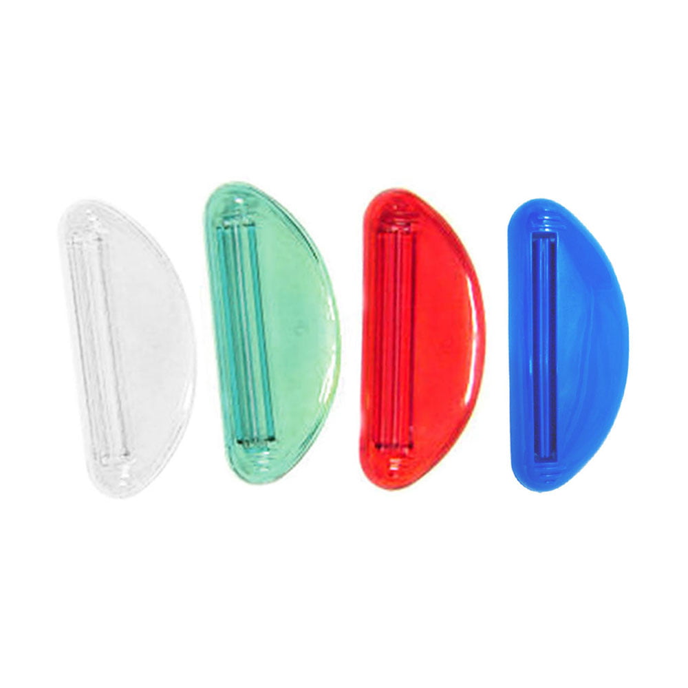 2 Pcs Plastic Tube Squeezer Toothpaste Dispenser Holder Rolling Bathroom Extract 