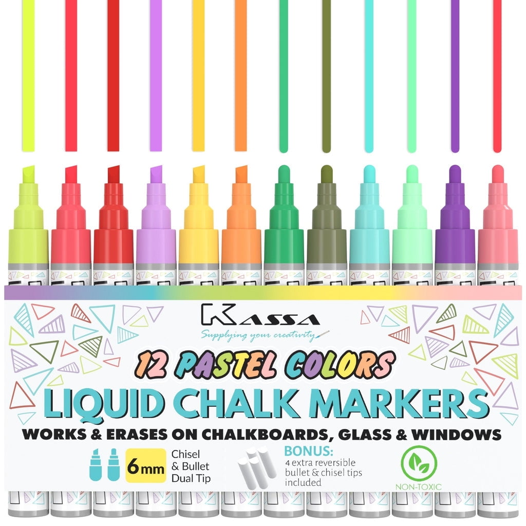 12 Pack Erasable Liquid Chalk Chalkboard Markers, with Labels Replacement  Tips - On Sale - Bed Bath & Beyond - 31126430