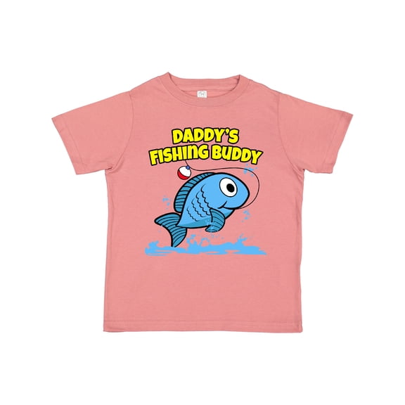 Inktastic Daddy's Fishing Buddy (blue) Boys or Girls Toddler T-Shirt