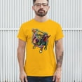 thumbnail image 3 of Tee Hunt Dean Russo Pit Bull T-Shirt Dog Paw Some Angels Have Fur Men's Tee, Yellow, Large, 3 of 5